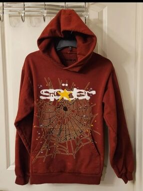 Sp5der Hoodie 'Maroon' Size SMALL